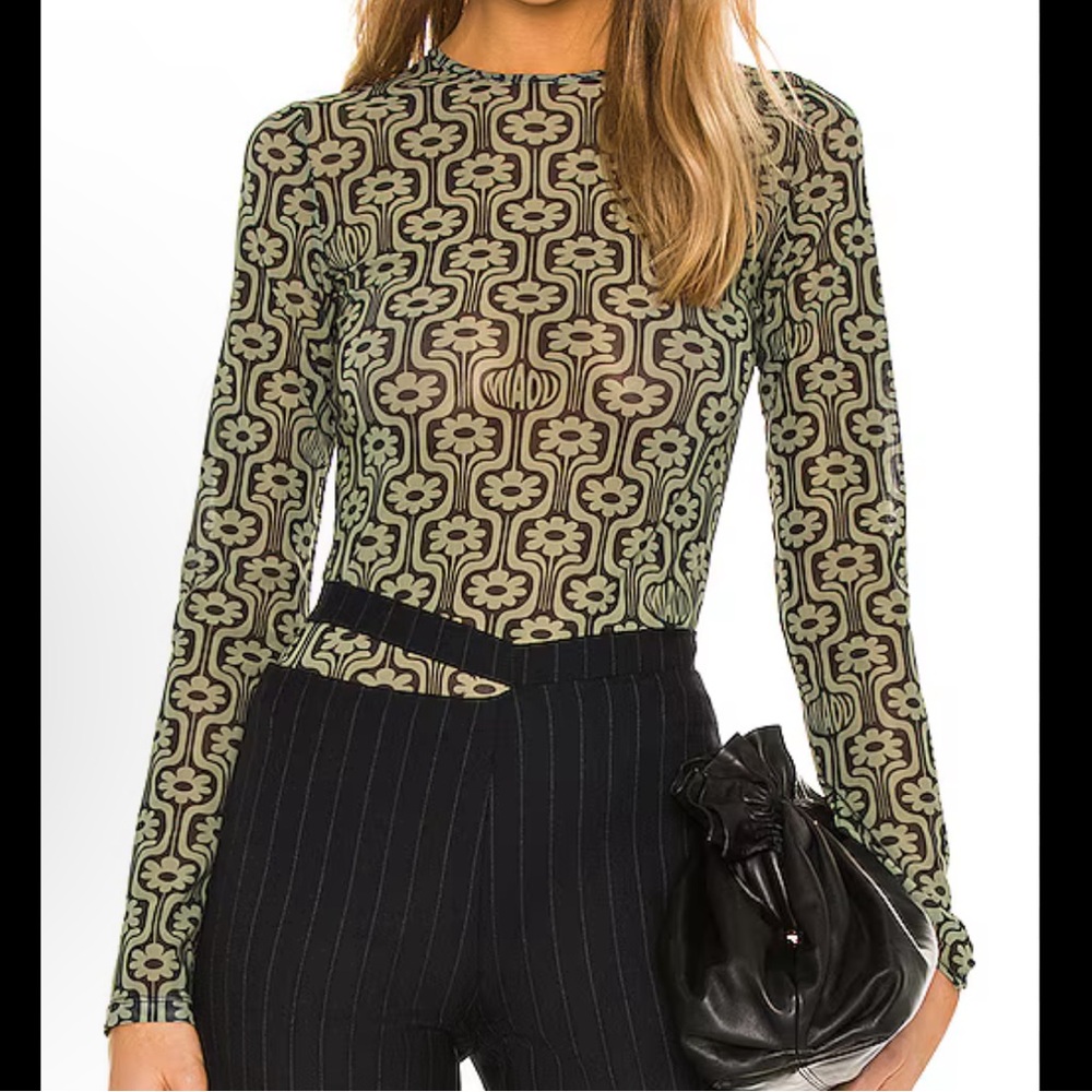 Miaou Mesh Long Sleeve in Groovy Small